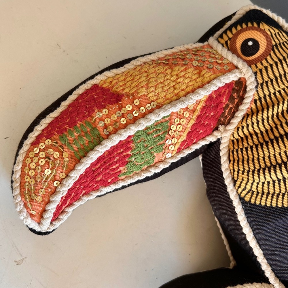 Tommy Bahama Toucan Bird Decorative Throw Pillow Indoor Outdoor Tropical vtg - Picture 6 of 8